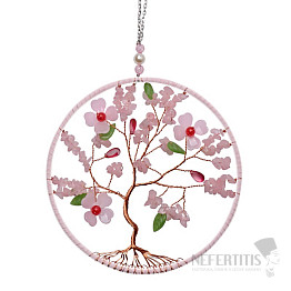Feng Shui Vorhang Lebensbaum aus Rosenquarz