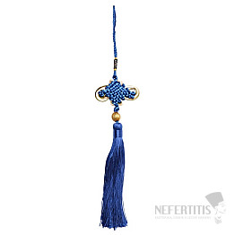 Feng Shui schützender blauer Vorhang mit traditionellem Knoten