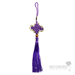 Feng Shui schützender lila Vorhang mit traditionellem Knoten