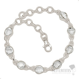Herkimer diamond bracelet silver Ag 925 B260