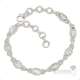 Herkimer diamond bracelet silver Ag 925 B273