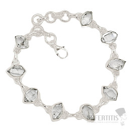 Herkimer Diamantarmband Silber Ag 925 B293