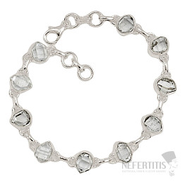 Herkimer diamant náramek stříbro Ag 925 B295