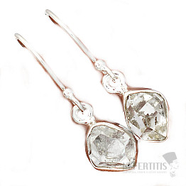 Herkimer diamond earrings silver Ag 925 E1129
