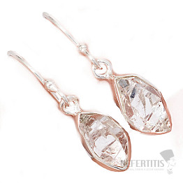 Herkimer diamond earrings silver Ag 925 E1195