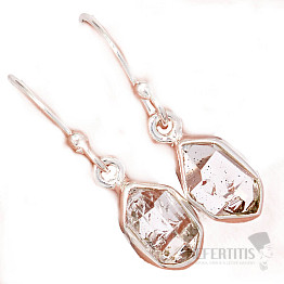 Herkimer-Diamantohrringe, Silber Ag 925, E1200