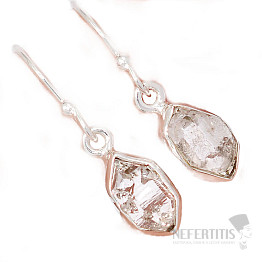 Herkimer diamond earrings silver Ag 925 E1204
