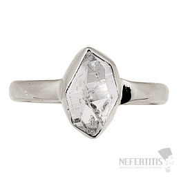 Herkimer diamant prsteň striebro Ag 925 R76