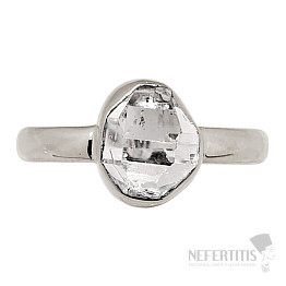 Herkimer diamant prsteň striebro Ag 925 R77