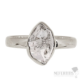 Herkimer diamant prsteň striebro Ag 925 R89