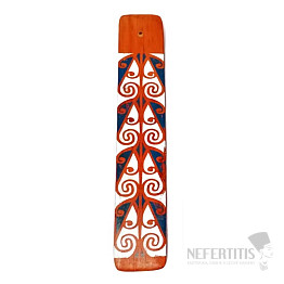 Ständer aus Mangoholz für Räucherstäbchen Tribal Orange