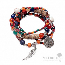 Ein Set aus fünf mehrfarbigen modischen Unisex-Armbändern