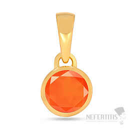 Silver pendant with natural carnelian CB-P708G-CRF