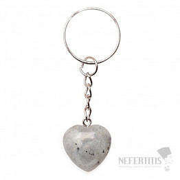 Keychain with labradorite heart size M