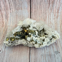 Pyrite, calcite druse Kosovo 10