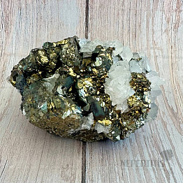 Pyrite, calcite, galena druse Kosovo 3