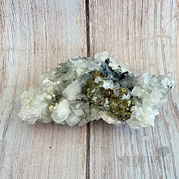 Pyrite, calcite, galena druse Kosovo 6