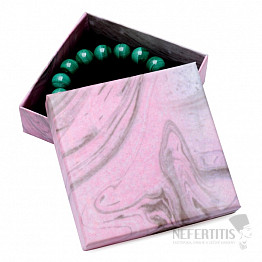 Papierová darčeková krabička s potlačou na prstene a náušnice 9,2 x 9,2 cm