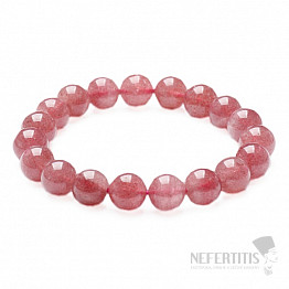 Erdbeer-Kristallarmband aus Perlen 10 mm