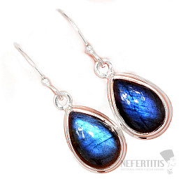 Labradorite rainbow earrings silver Ag 925 E772