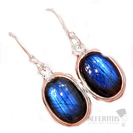 Labradorit-Regenbogenohrringe, Silber Ag 925 E803