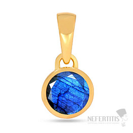 Stříbrný přívěsek pozlacený s labradoritem CB-P708G-LBF