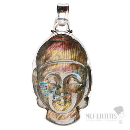 Labradorit Buddha extra přívěsek stříbro Ag 925 P131