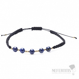 Lapis lazuli módne náramok so Shamballa zapínaním