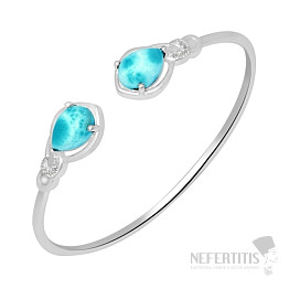 Larimar náramek stříbro LD 02 Ag 925