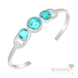 Larimar náramek stříbro LD 08 Ag 925