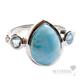 Larimar prsten stříbro LD 12 Ag 925