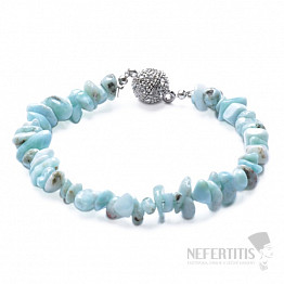 Gehacktes Larimar-Armband mit dekorativem Magnetverschluss