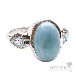 Larimar prsten stříbro LD 11 Ag 925