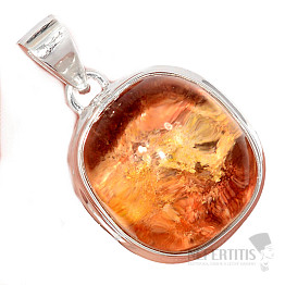 Lodolite - crystal with inclusions pendant silver Ag 925 P1389