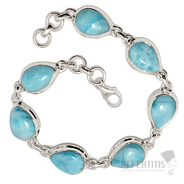 Larimar bracelet silver Ag 925 B528