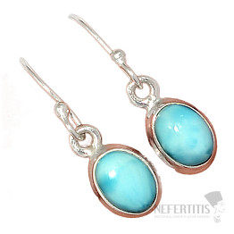 Larimar náušnice striebro Ag 925 E2620