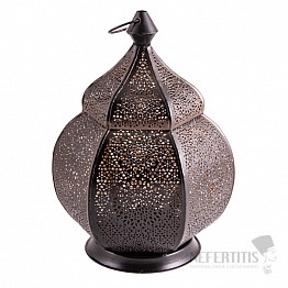 Svietnik kovový orientálna lampáš Aladin na čajové sviečky