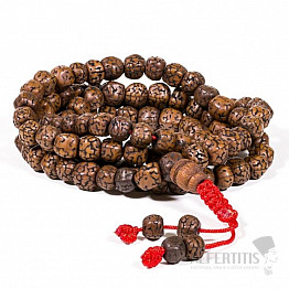 Japa Mala Halskette mit Rudraksha-Perlen 6 mm