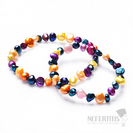 Mutter und Tochter fröhliche Armbänder aus farbigen Perlen Variante I