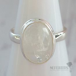 Moonstone rainbow ring silver Ag 925 45578