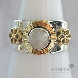 Moonstone rainbow ring silver Ag 925 62322