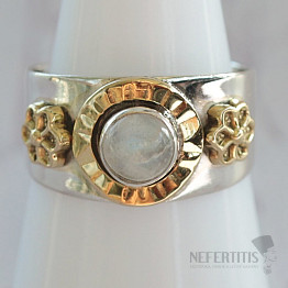 Moonstone rainbow ring silver Ag 925 62324