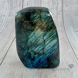 Labradorit Regenbogen poliert Freiform Madagaskar X5-6