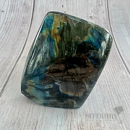 Labradorit Regenbogen poliert Freiform Madagaskar X5-7