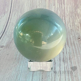 Agate gray polished ball Madagascar 13