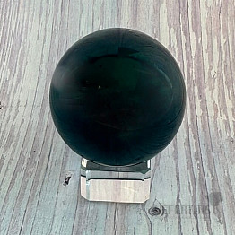 Obsidian black celestial eye sphere Mexico 4