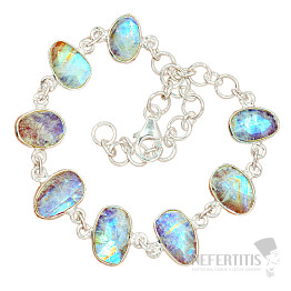 Moonstone rainbow bracelet silver Ag 925 B80