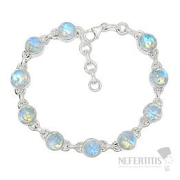 Moonstone rainbow bracelet silver Ag 925 B586