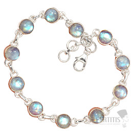 Moonstone rainbow bracelet silver Ag 925 B740
