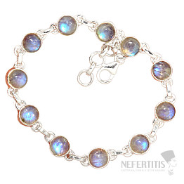 Moonstone rainbow bracelet silver Ag 925 B746